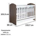 Ver imagem 3 de Quarto Infantil 3 Pecas Berco Mini Cama Bala de Menta Rustico Branco Henn