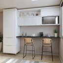 Ver imagem 1 de Cozinha 3 Peças Paneleiro 2 Portas 2 Gavetas, Armário Aéreo 1 Portas e Armário Aéreo Microondas Marq