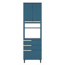 Ver imagem 2 de Torre Quente 70cm 2 Portas 3 Gavetas Cozinha Flórida Azul/Órion