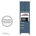 Ver imagem 6 de Torre Quente 70cm 2 Portas 3 Gavetas Cozinha Flórida Azul/Órion