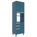 Ver imagem 1 de Torre Quente 70cm 2 Portas 3 Gavetas Cozinha Flórida Azul/Órion