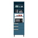Ver imagem 5 de Torre Quente 70cm 2 Portas 3 Gavetas Cozinha Flórida Azul/Órion
