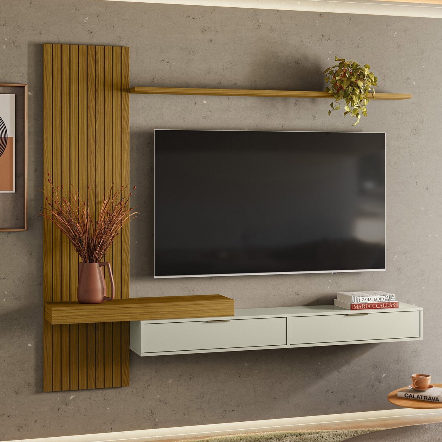Painel para Tv até 65 Polegadas Italy Ripado Frizz - 4