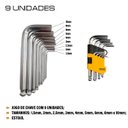 Ver imagem 2 de Kit 09 Chaves Hexagonais com Suporte Elite