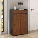 Ver imagem 5 de Sapateira de Porta Grande Hall de Entrada Madeira Multiuso Preto Castanho Tilo Idimex