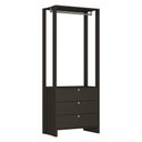 Ver imagem 1 de Closet Modulado 3 Gavetas 200x80 Cm Ey102 Grafite Intenso Novam