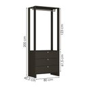 Ver imagem 3 de Closet Modulado 3 Gavetas 200x80 Cm Ey102 Grafite Intenso Novam