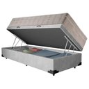 Ver imagem 5 de Cama Box Baú Suede Solteiro + Colchão Sereneprime Molas Ensacadas 88x188x69 Cinza