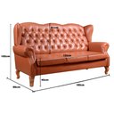 Ver imagem 3 de Sofá 3 Lugares Capitonê Vintage Imperador Chesterfield Cobre Caramelo