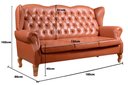 Ver imagem 3 de Sofá 3 Lugares Capitonê Vintage Imperador Chesterfield Cobre Caramelo
