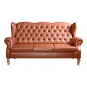 Ver imagem 4 de Sofá 3 Lugares Capitonê Vintage Imperador Chesterfield Cobre Caramelo