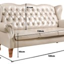 Ver imagem 3 de Sofá 3 Lugares Capitonê Vintage Imperador Chesterfield Bege
