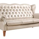 Ver imagem 2 de Sofá 3 Lugares Capitonê Vintage Imperador Chesterfield Bege