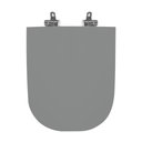 Ver imagem 1 de Assento Sanitário Poliéster para Louça Unic (deca) Slow Close Cromado (reb. Oculto) Cinza Fosco