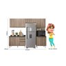Cozinha Completa Paneleiro Microondas 4 Peças 100% MDF Angelita - 3