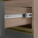 Ver imagem 5 de Cozinha Completa Modulada Paneleiro Microondas 4 Peças 100% MDF Angelita Cinza/Carvalho Tok/Chumbo
