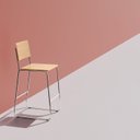 Ver imagem 4 de Banqueta com Assento e Encosto em Fórmica Estrutura em Aço Altura Assento 63cm Lite Espresso Móveis Colorido/Freijó/Cromado