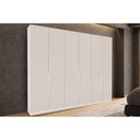 Ver imagem 1 de Guarda Roupa 6 Portas e 4 Gavetas Porto Branco/creme - Politorno