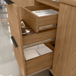 Cozinha Modulada 3 Peças Mdf com Aéreo 1200cm Porta de Vidro Basculante Toscana - 6