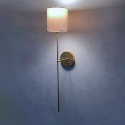 Kit 2 Arandelas de Parede Clássica Dourado Bivolt com Cúpula Bege+ Lâmpada Branco Frio - 5