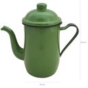 Ver imagem 4 de Bule Café Esmaltado 1,25 Litros e 6 Xícaras 70ml Tradicional Verde Botânico