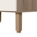 Ver imagem 7 de Cozinha Completa Modulada Paneleiro Microondas 4 Peças 100% MDF Angelita Branco/Carvalho Tok/Off White Cetim