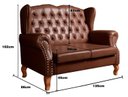 Ver imagem 3 de Conjunto Imperador Sofá com Poltronas Chesterfield Decoração Retrô Vintage Marrom
