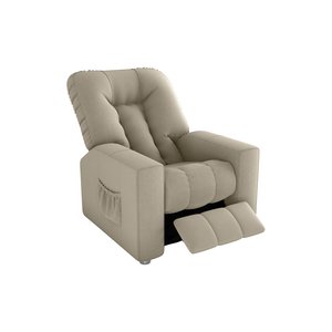 Cadeira Polly do Papai e do Vovô para Descanso - Reclinável - Suede - Sv Decor:bege