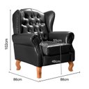 Ver imagem 6 de Conjunto Imperador Sofá com Poltronas Chesterfield Decoração Retrô Vintage Preto