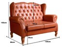 Ver imagem 3 de Conjunto Imperador Sofá com Poltronas Chesterfield Decoração Retrô Vintage Cobre Caramelo