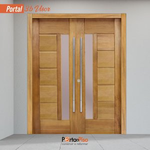 Kit Portal Duplo 3b Visor 150cm Lar X 215cm Alt Tauari Mapaf
