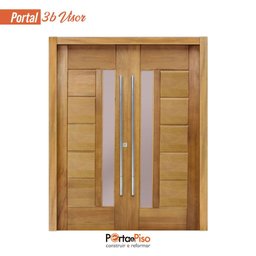 Kit Portal Duplo 3b Visor 150cm Lar X 215cm Alt Tauari Mapaf - 2