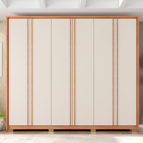 Guarda-roupa Casal 6 Portas 4 Gavetas com Pés Suburban Espresso Móveis