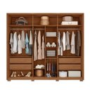 Ver imagem 2 de Guarda-roupa Casal 6 Portas 4 Gavetas com Pés Suburban Espresso Móveis
