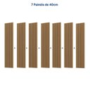 Ver imagem 5 de Rack Liso com Painel Ripado para Tv até 86 Polegadas 230cmx280cm Aruá CabeCasa MadeiraOriginals