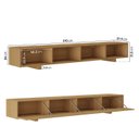 Ver imagem 6 de Rack com Painel Ripado para TV até 86 Polegadas Planejado 280CMX230CM Liso Aruá CabeCasa MadeiraOriginals Marrom Jatobá