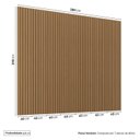 Ver imagem 4 de Rack Liso com Painel Ripado para Tv até 86 Polegadas 230cmx280cm Aruá CabeCasa MadeiraOriginals