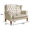 Conjunto Imperador Sofá com Poltronas Chesterfield Decoração Retrô Vintage - 3