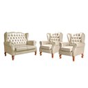 Ver imagem 2 de Conjunto Imperador Sofá com Poltronas Chesterfield Decoração Retrô Vintage