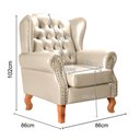 Ver imagem 7 de Conjunto Imperador Sofá com Poltronas Chesterfield Decoração Retrô Vintage Bege