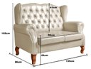 Ver imagem 3 de Conjunto Imperador Sofá com Poltronas Chesterfield Decoração Retrô Vintage Bege