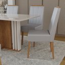 Ver imagem 6 de Conjunto Sala de Jantar Tampo de Vidro 6 Cadeiras Madeira Maciça Eucalipto Londres Yescasa