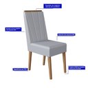 Ver imagem 5 de Conjunto Sala de Jantar Tampo de Vidro 6 Cadeiras Madeira Maciça Eucalipto Londres Yescasa