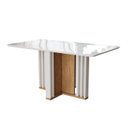 Ver mais imagens de Conjunto Sala de Jantar Tampo de Vidro 6 Cadeiras Madeira Maciça Eucalipto Londres Yescasa