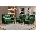 Ver imagem 1 de Conjunto Imperador Sofá com Poltronas Chesterfield Decoração Retrô Vintage
