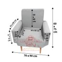 Ver imagem 1 de Capa Poltrona Sala.:cinza Clara