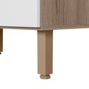 Ver imagem 7 de Cozinha Completa Modulada Paneleiro Microondas 4 Peças 100% MDF Angelita Branco/Carvalho Tok/UV