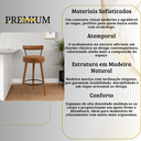 Ver imagem 6 de Kit 3 Banquetas Altas 60 Cm Estofada Corino Café com Encosto Retrô P/ Cozinha Área Gourmet Balcão