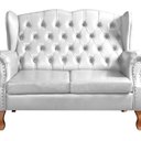 Ver imagem 4 de Conjunto Imperador Sofá com Poltronas Chesterfield Decoração Retrô Vintage Branco