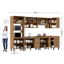 Ver imagem 4 de Cozinha Modulada Toscana 7 Peças Mdf com Aéreo 1200 Porta de Vidro Basculante e Armários Canto